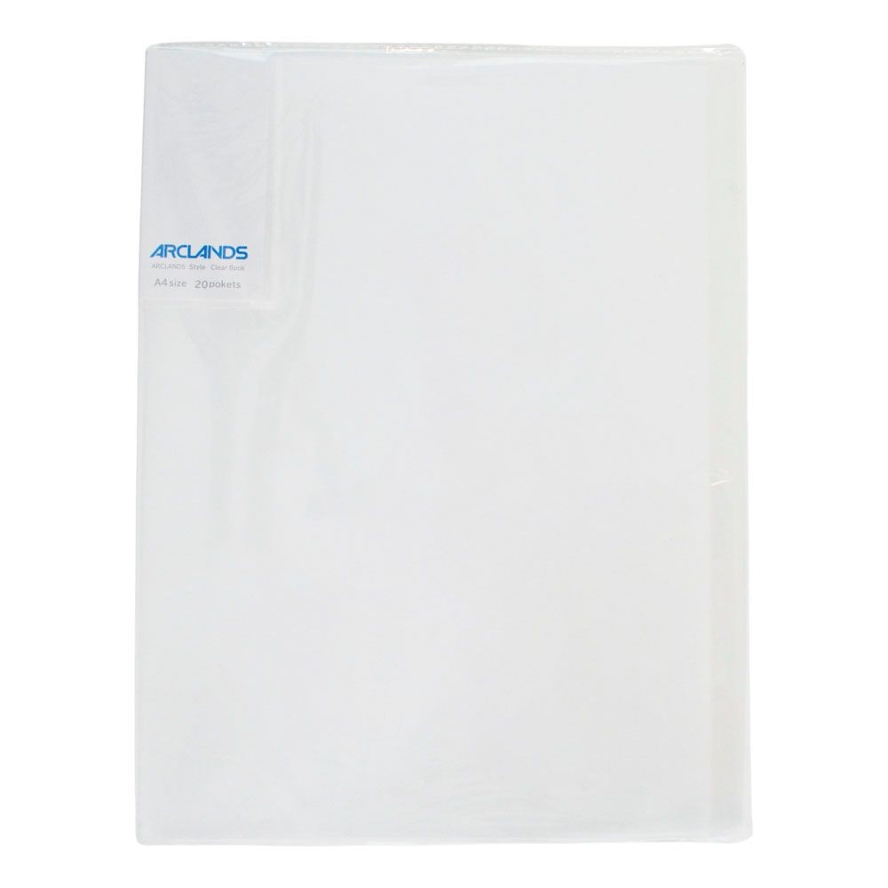 ウイザ WIZ'A透明クリアブックＡ4, ブルー, A4 20ポケット