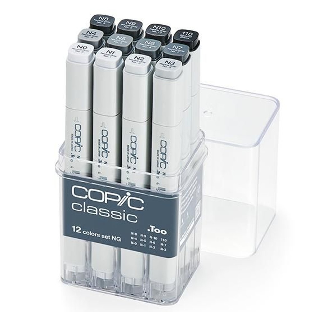 コピッククラシック 12色セット NG ニュートラルグレイ 12501017, 12色セット ニュートラルグレイ, コピッククラシック　セット
