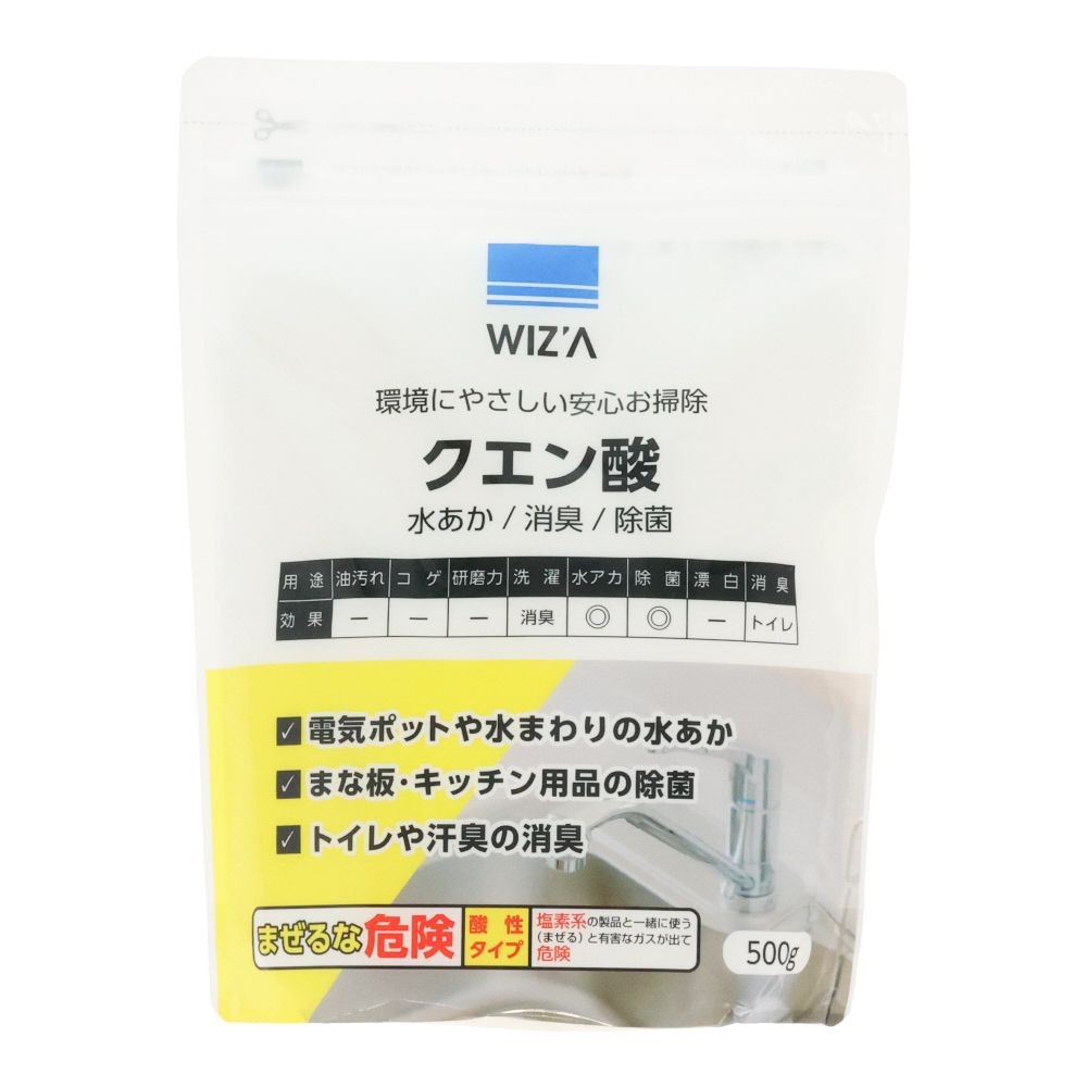 WIZ'A ウィザ　クエン酸　５００ｇ, クエン酸, 500g