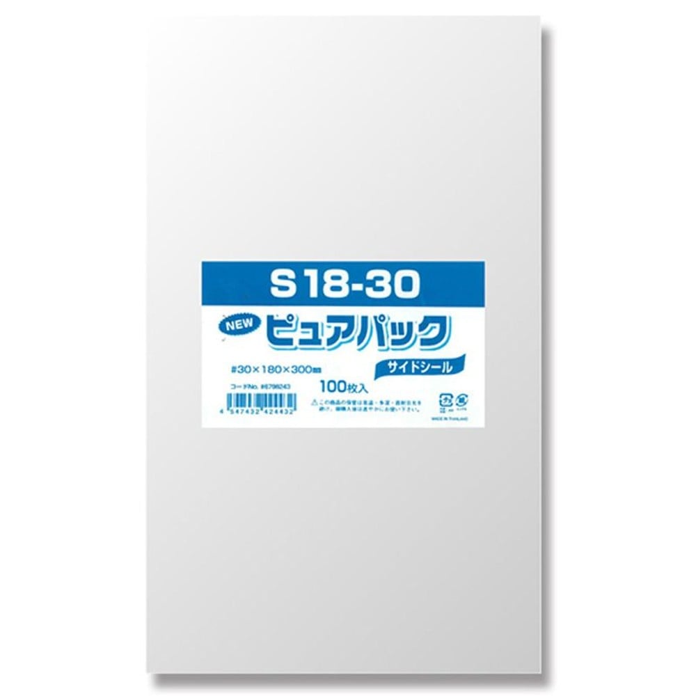 ＯＰＰ袋　ピュアパック, 透明（40&times;80）, 40&times;80mm