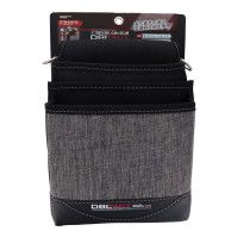 DBLTACT 3段腰袋　杢ブラックDTM-03S, ブラック, DTM-03S