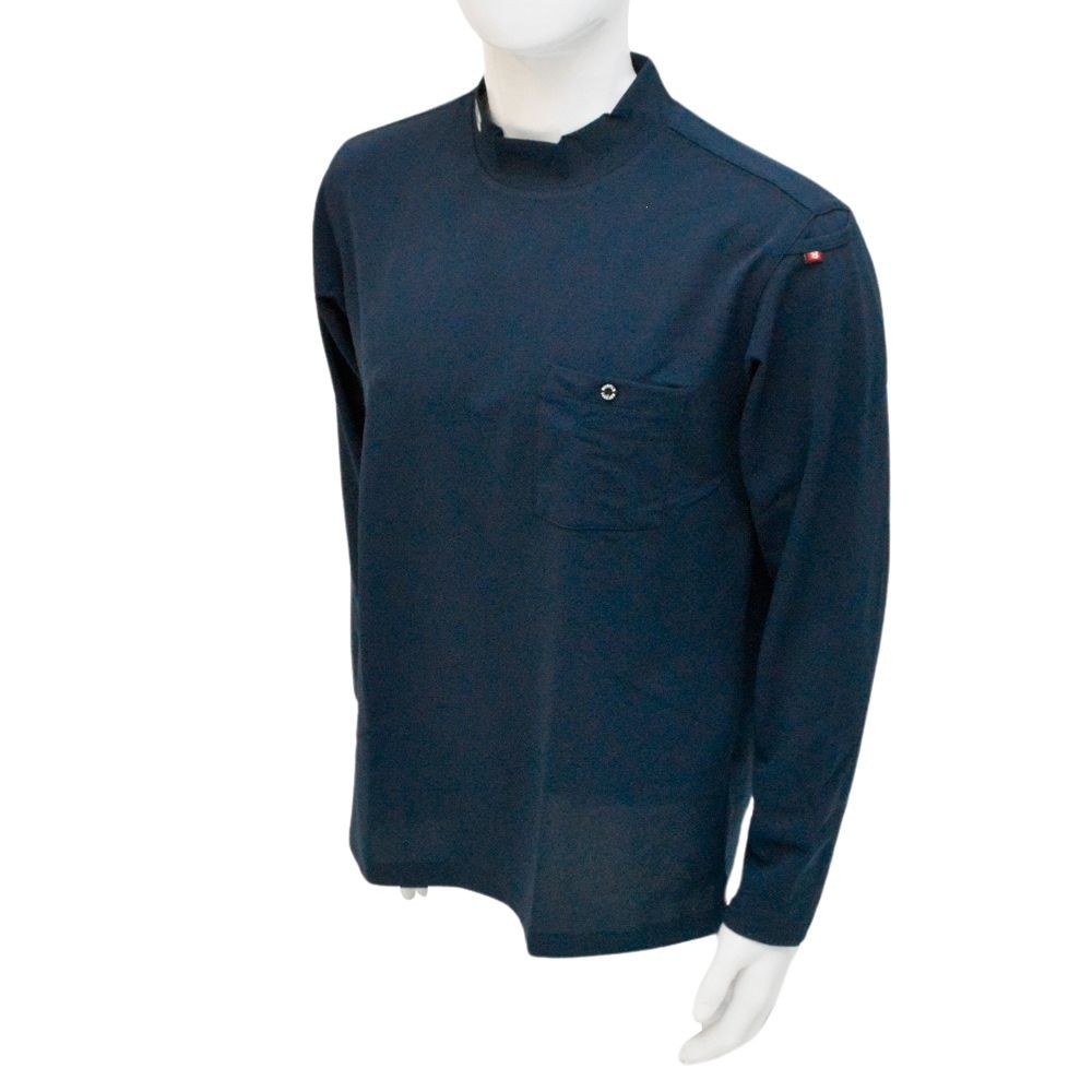 655 モックネックロングＴシャツ, カモフラブラック, Mサイズ