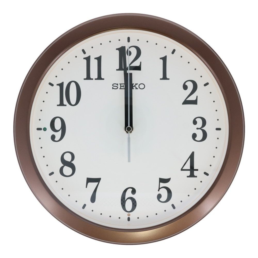 ＳＥＩＫＯ　掛時計　電波クロック, 茶, 28cm