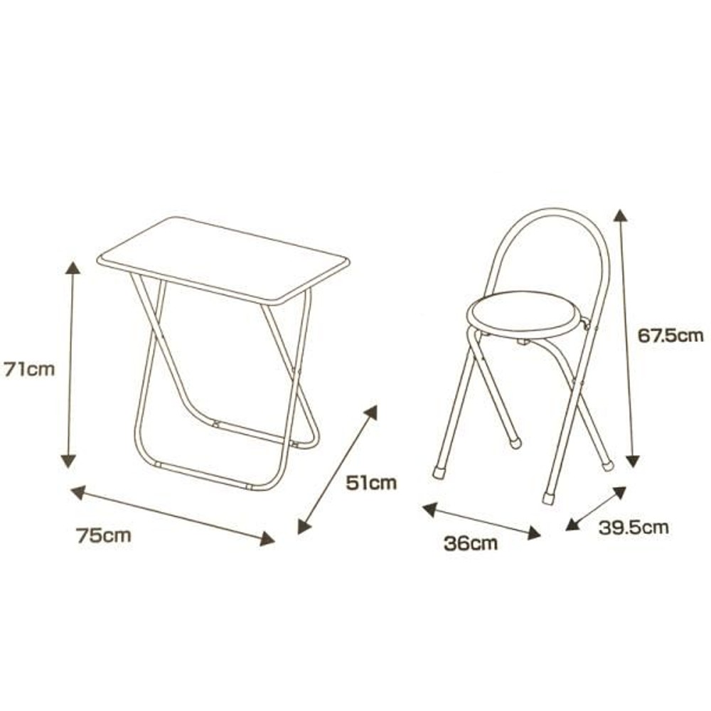 折りたたみデスクチェアーセット, その他カラー１, その他サイズ１