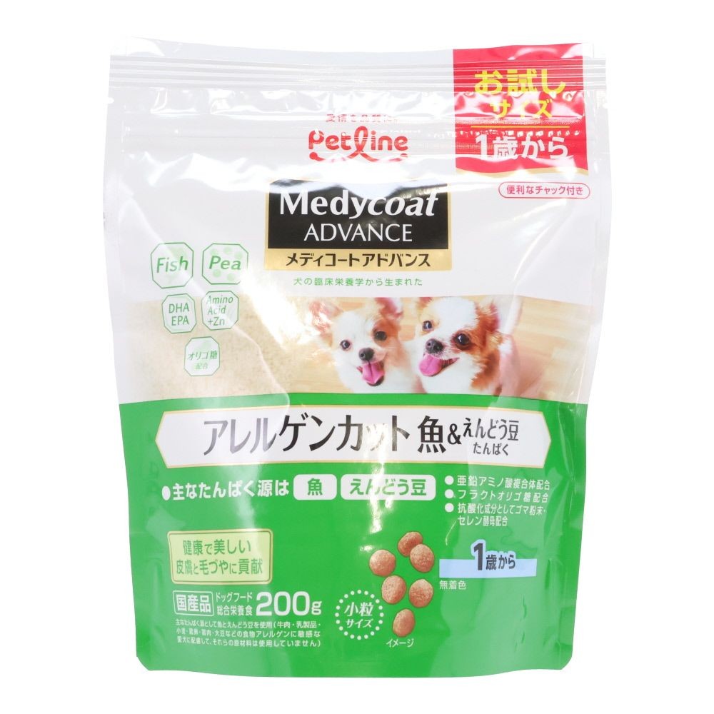 ペットライン　アドバンスアレルゲン魚豆１歳　２００ｇ, 1歳から 魚＆えんどう豆たんぱく, 200g