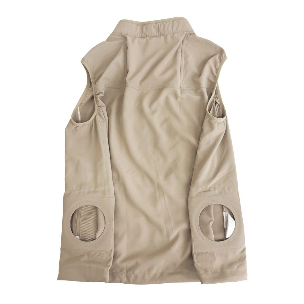 【2026年モデル】ウイザ　WIZ'A　スタンダード空調ウェア　ベスト　ベージュ, ベージュ, Sサイズ