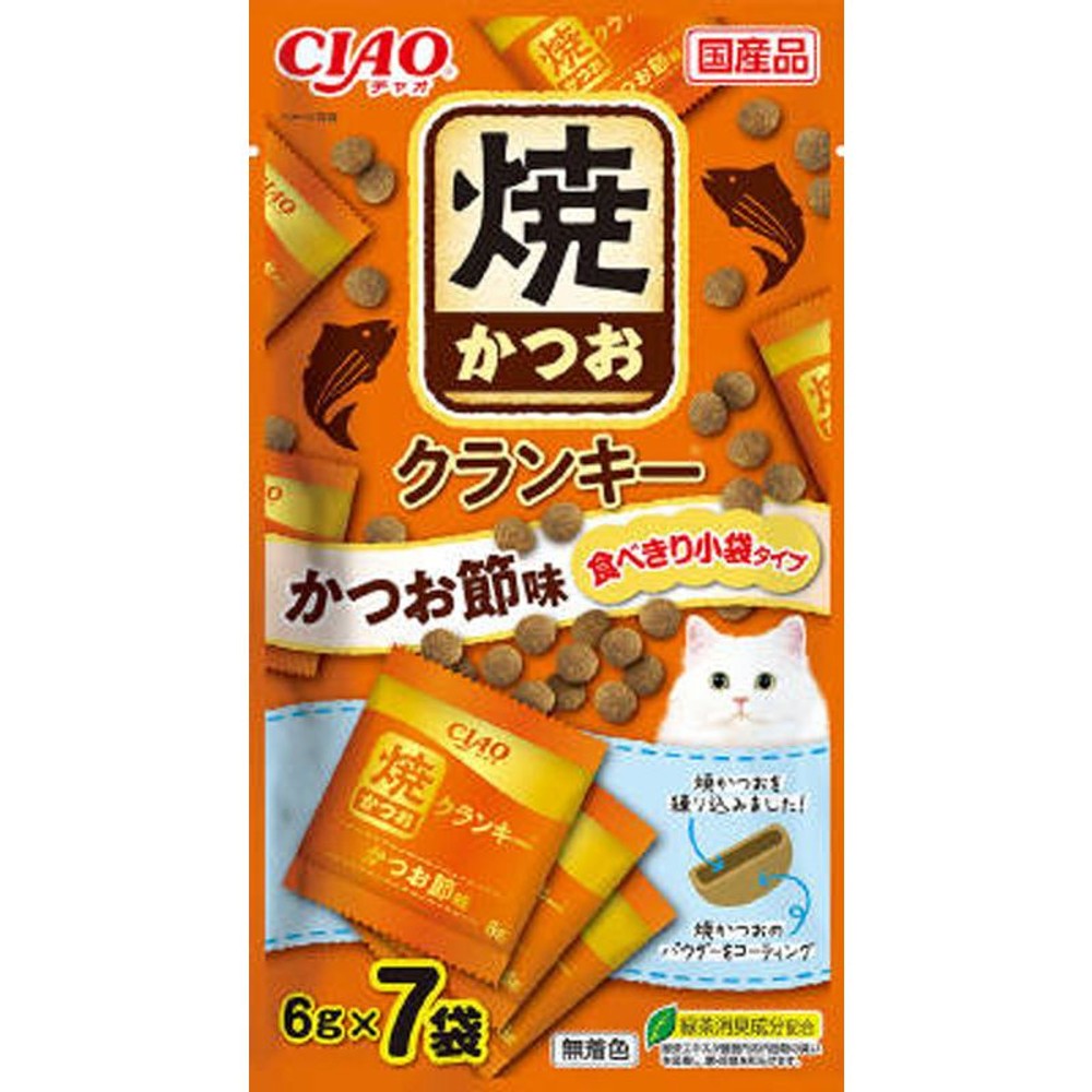 いなば　チャオ焼かつおクランキー鰹節　6ｇ&times;7袋, 鰹節, 6g&times;7P