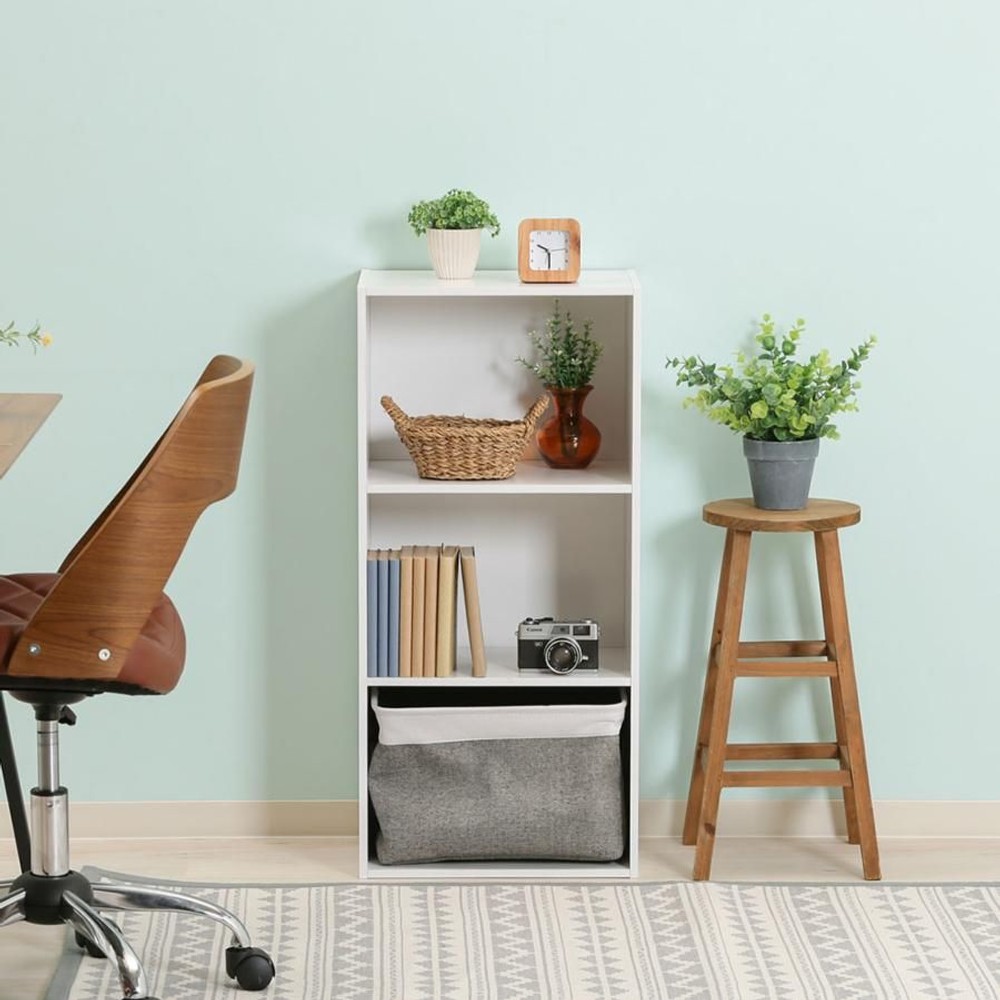 カラーボックス　3段【メーカー直送・代引不可】, ブラウン, 3段