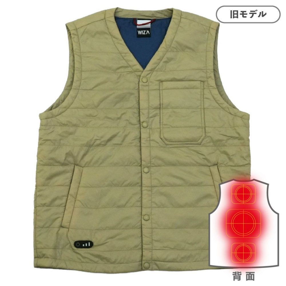 【数量限定】【処分価格】ヒーター内蔵ベスト　ベージュ, ベージュ, Mサイズ
