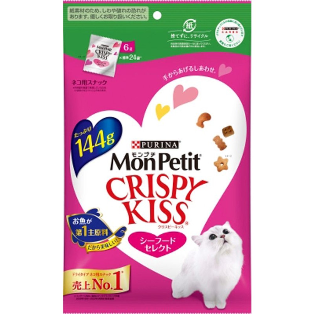 モンプチ クリスピーキッス　シーフード　144ｇ, シーフード, 144g