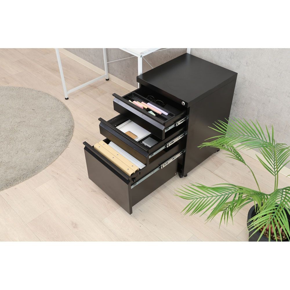 不二貿易 カプリス　インキャビネットＢＫ【メーカー直送・代引不可】, ブラック, 幅390mm×奥行440mm×高さ600mm