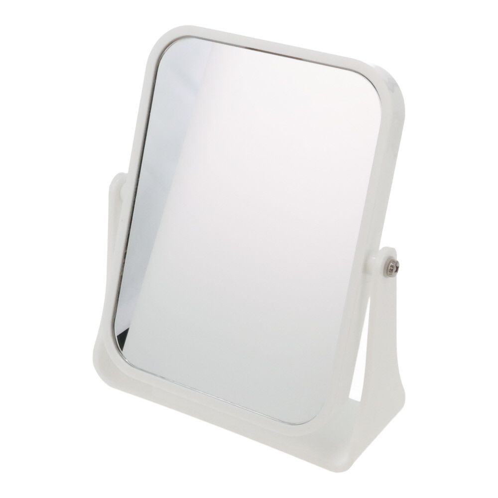 卓上　拡大鏡角ホワイト　３倍／１倍, ホワイト, 角型