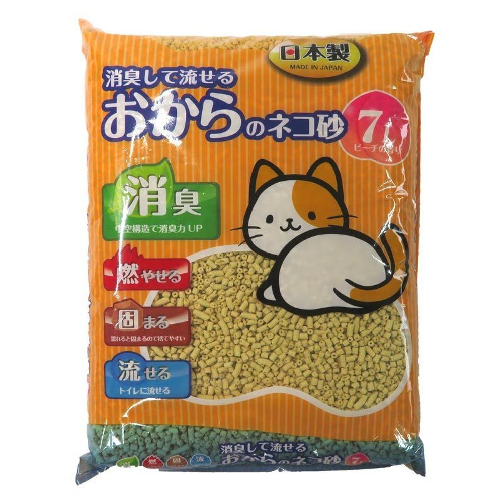 おからの猫砂　7L, ピーチの香り, 7L