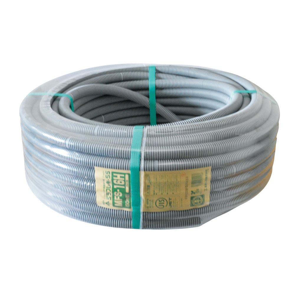未来 PF管 グレー 50m MFS-16H, グレー, 50m巻