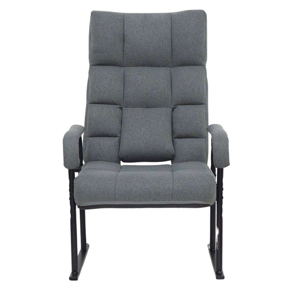 腰楽レバー式リクライニング高座椅子, グレー, 幅1240mm&times;奥行220mm&times;高さ555mm