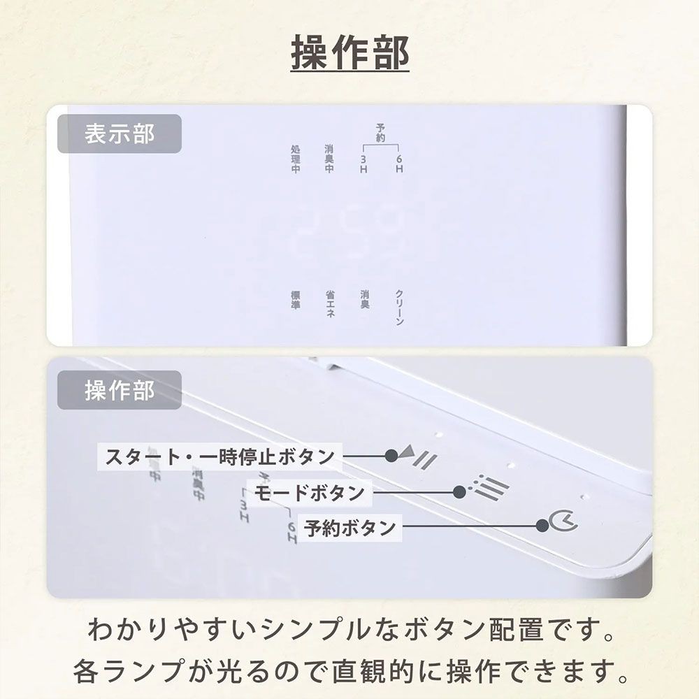 生ごみ処理機 生ごみ乾燥機 (乾燥 粉砕 脱臭 ニオイ軽減) 静音設計 2.6L コンパクト, ホワイト, 2.6L
