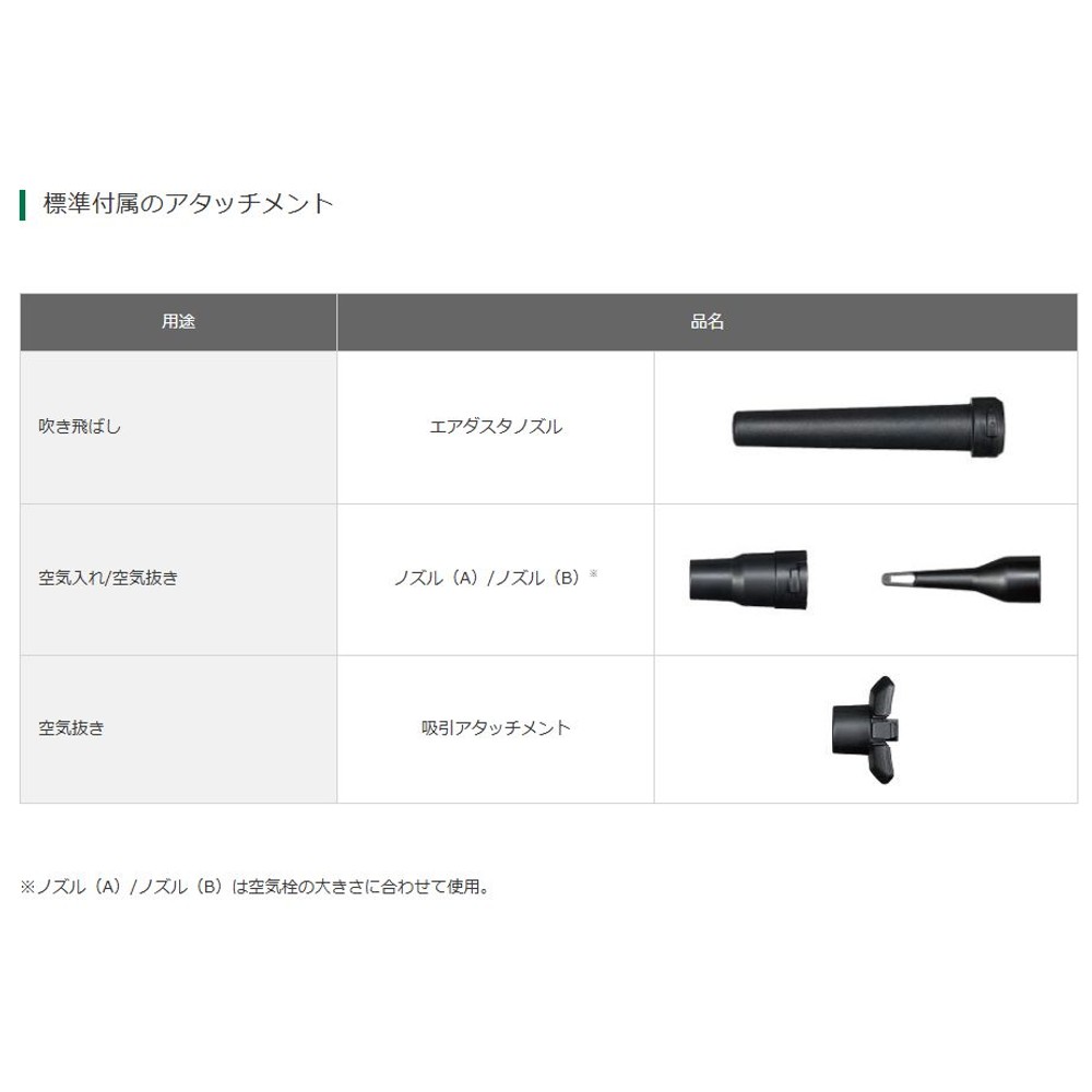 【数量限定特別セット】HiKOKI エアダスターRA18DA（XABZ） 充電器＋バッテリーセット, ストロングブラック, RA18DA（XABZ）