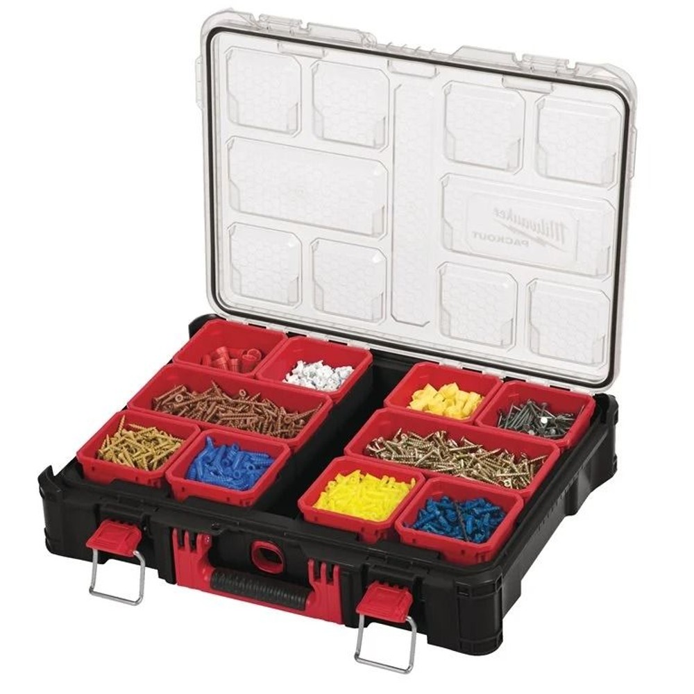 【数量限定】 milwaukee PACKOUT オーガナイザー ブラック Mサイズ, 黒, Mサイズ