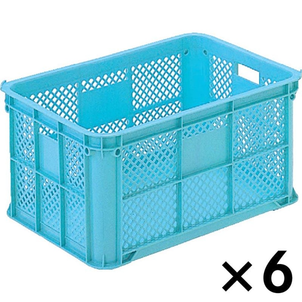 サンコー サンテナーＢ＃80　ライトブルー &times;6個セット【メーカー直送・代引不可】【法人限定】