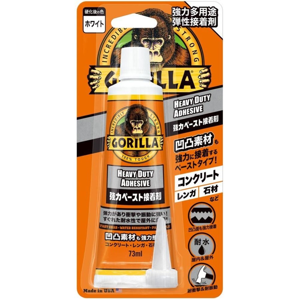 KURE 呉工業 ゴリラ　強力多用途ペースト接着剤, ホワイト, 73ml