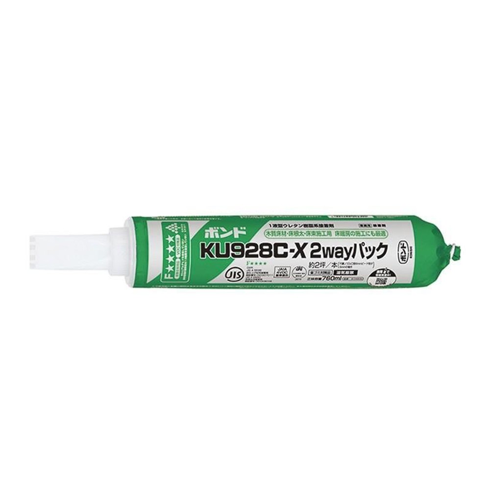 コニシ ボンドKU928C-X 2WAYパック 760ml クシ目ノズル付き, 白, 760ml