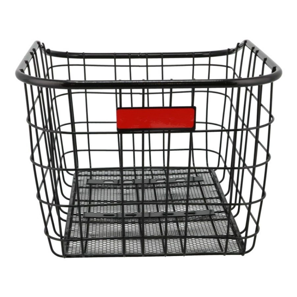 ●頑丈ワイヤーリアバスケットＬ　ブラック, ブラック, L