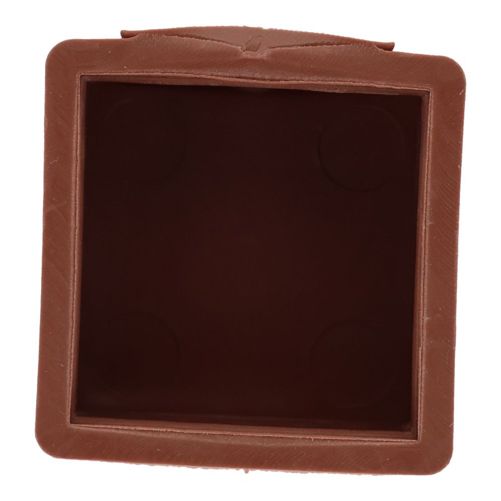 イス脚キャップ　角　茶, 茶(21), 21mm