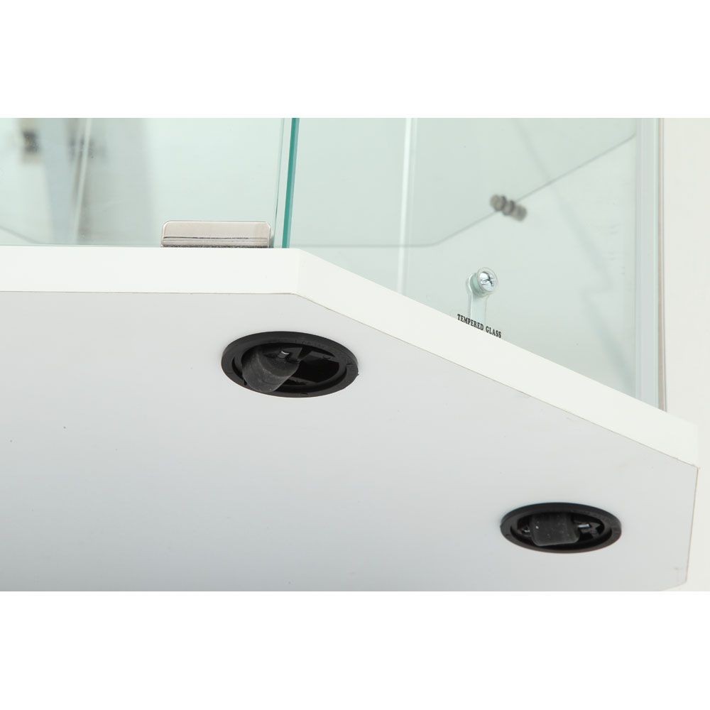 不二貿易 ガラスコレクションケース　ＢＡＡＬ　コーナー　ＷＨ【メーカー直送・代引不可】, ホワイト, 幅522mm&times;奥行425mm&times;高さ1195mm