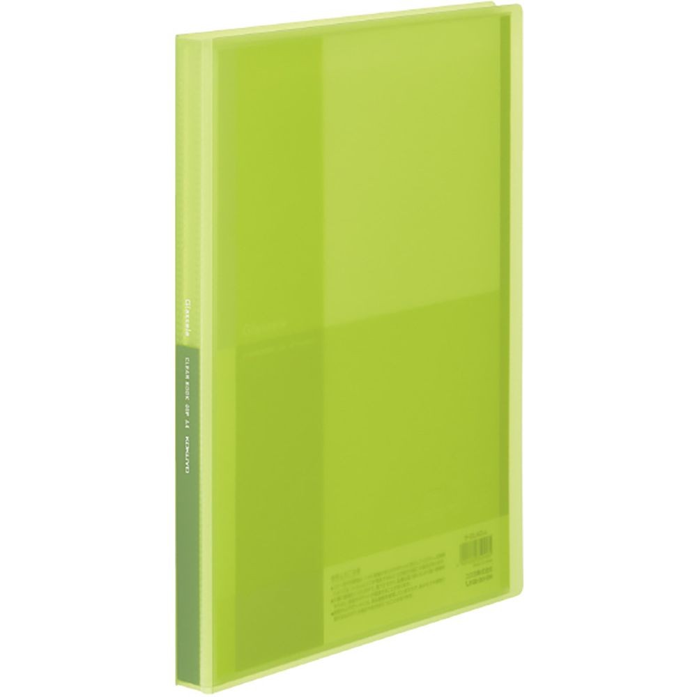 【10冊セット】コクヨ　クリヤーブックグラッセルＡ４　40枚LG ラ-GL40LG【メーカー直送・代引不可】, ライトグリーン, A4