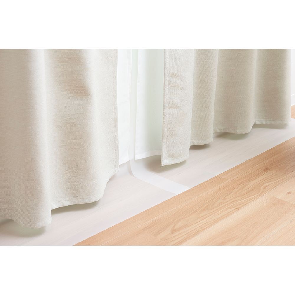 はさむだけ　すきま風防止スクリーン　無地１００×１００ｃｍ, ホワイト, 100×100cm