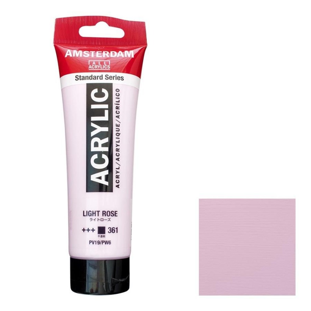 アムステルダム アクリリックカラー 120mL ライトローズ T1709-361 スタンダードカラー, ライトローズ, 120ml
