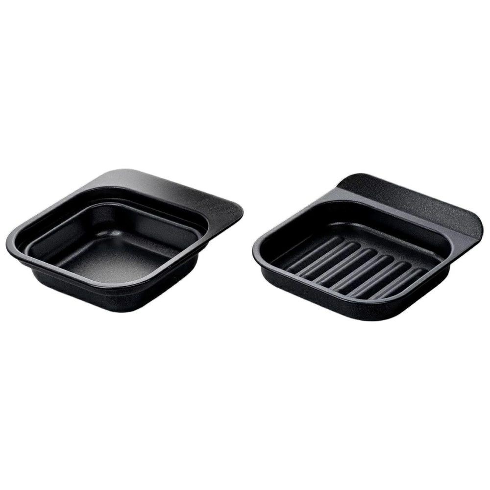 デュアルプラス オーブントースター２段焼きプレートセット FWーWPS, ブラック, FW-WPS