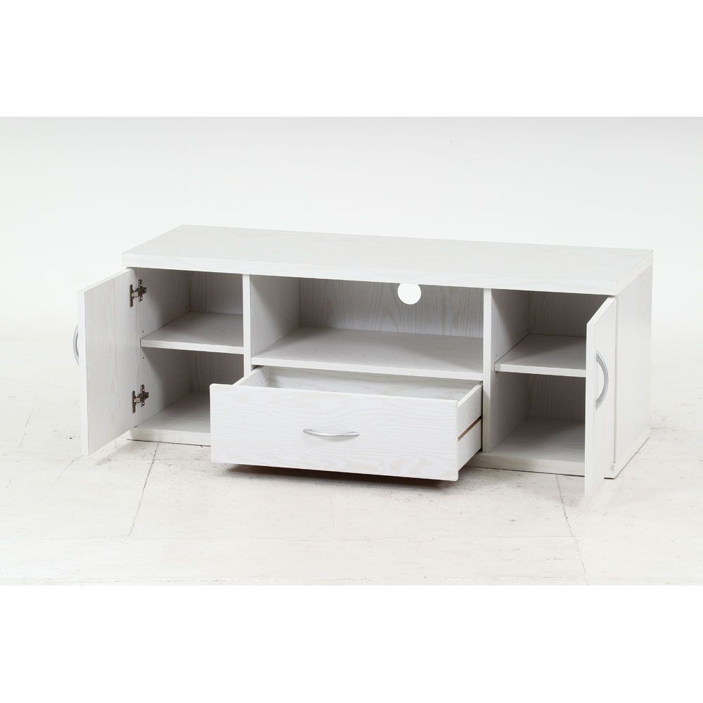 不二貿易 ラルゴ　ワイドローボード　オークＷＨ【メーカー直送・代引不可】, ホワイト, 幅1180mm&times;奥行415mm&times;高さ450mm