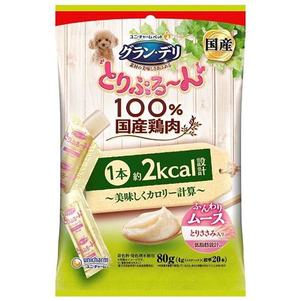 ユニチャーム　とりぷる〜んカロリー計算ムースささみ80ｇ, その他カラー１, その他サイズ１