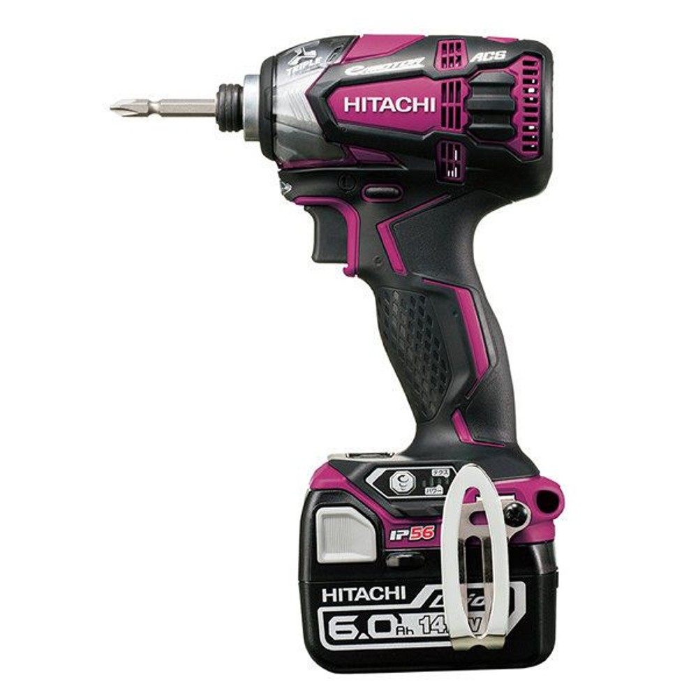 【現行品】HiKOKI（ハイコーキ） 14.4Vコードレスインパクトドライバ WH14DDL2(2LYPK)R, レッド, 本体のみ