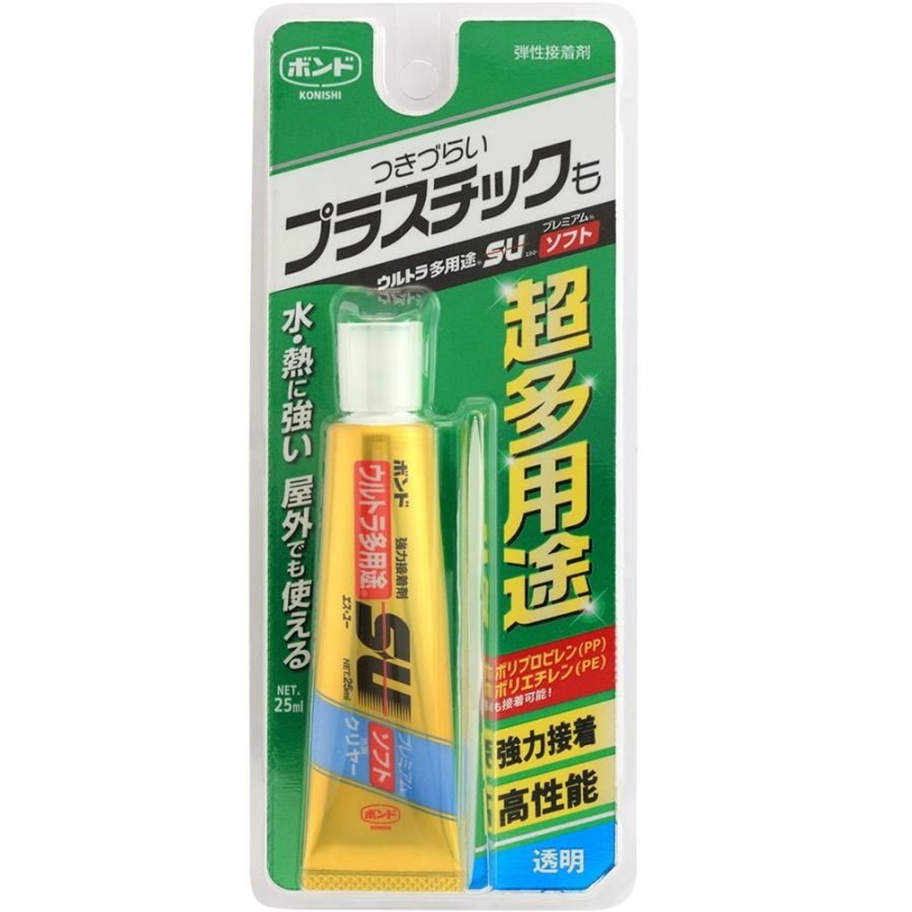 コニシ ボンド ウルトラ多用途ＳＵプレミアムソフト　クリヤー　25ml, クリヤー, 25ml