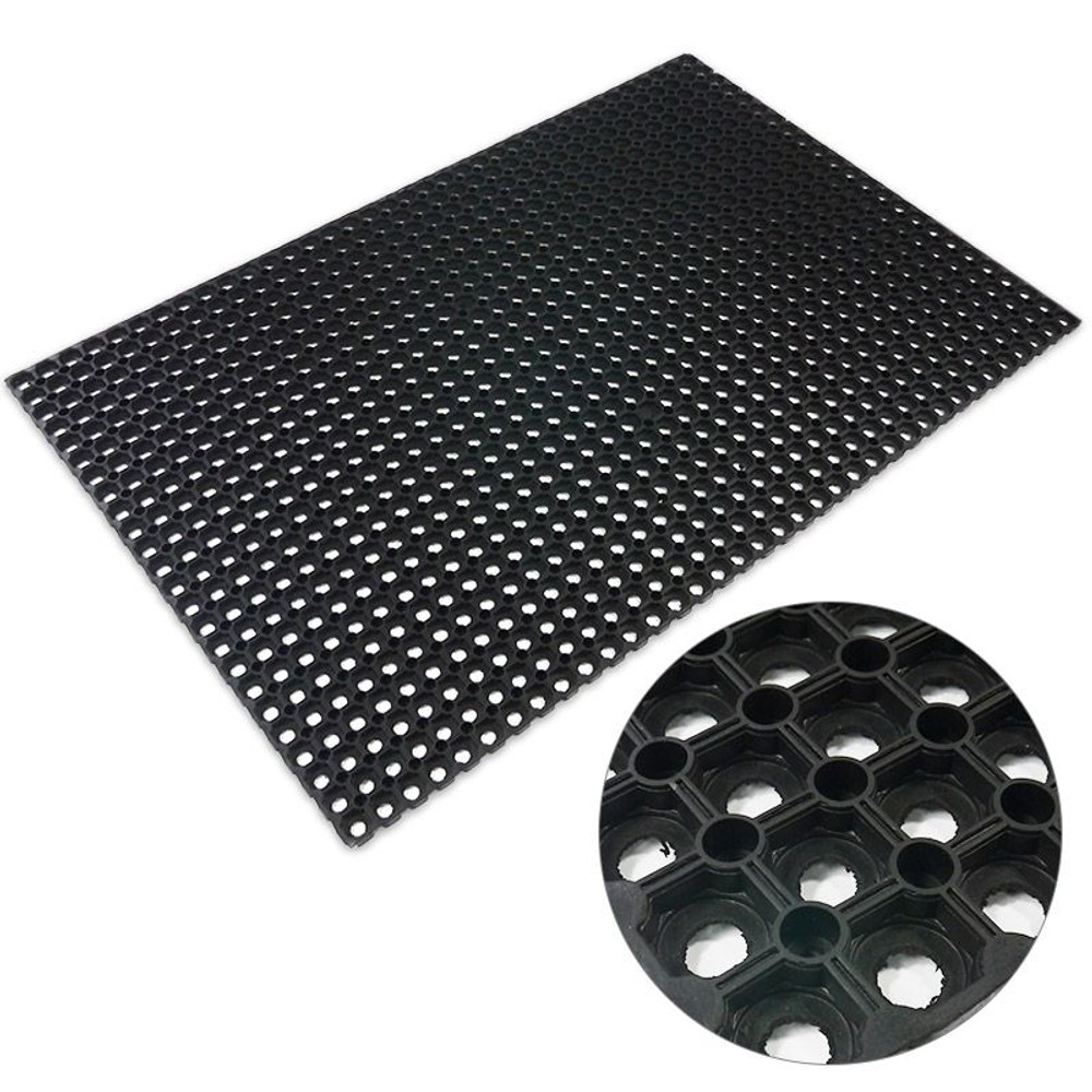 有孔ゴムマット 約1mｘ1.5ｍ 厚さ22mm, ブラック（1×1.5）, 1m×1.5m