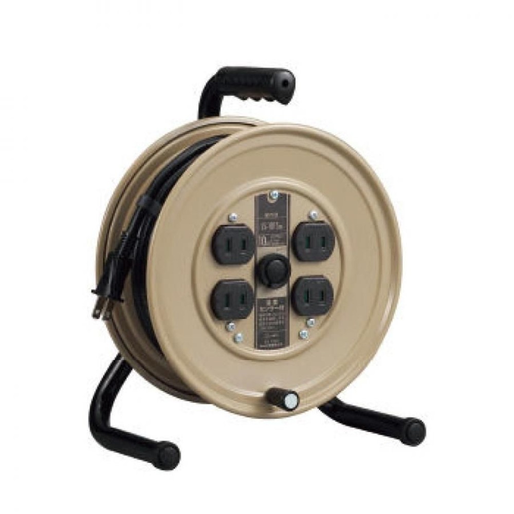 ハタヤ コードリール JSリール 単相100V 10m JS-101, ベージュ, 10m