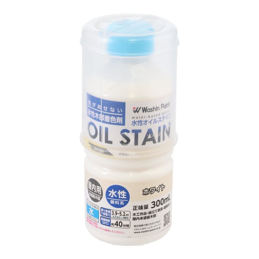 水性オイルステイン　３００ｍｌ　ホワイト, ホワイト, 300ml
