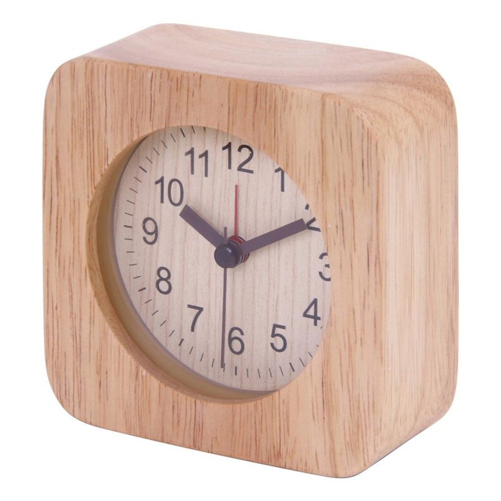置時計　ウッド　スクエア, ブラウン, その他サイズ１