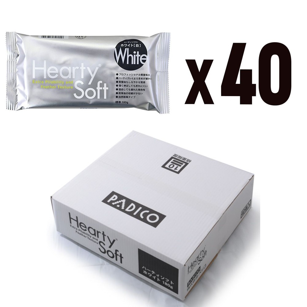 【40個入り箱】パジコ　ハーティソフト, ホワイト, 180g×40庫
