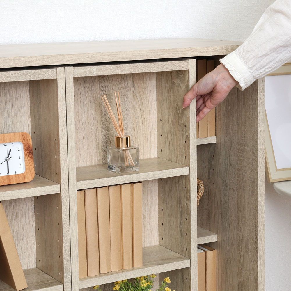 不二貿易 ダブルスライドラック　オーク　ＤＳ９０９０【メーカー直送・代引不可】, オーク, 幅890mm&times;奥行290mm&times;高さ890mm