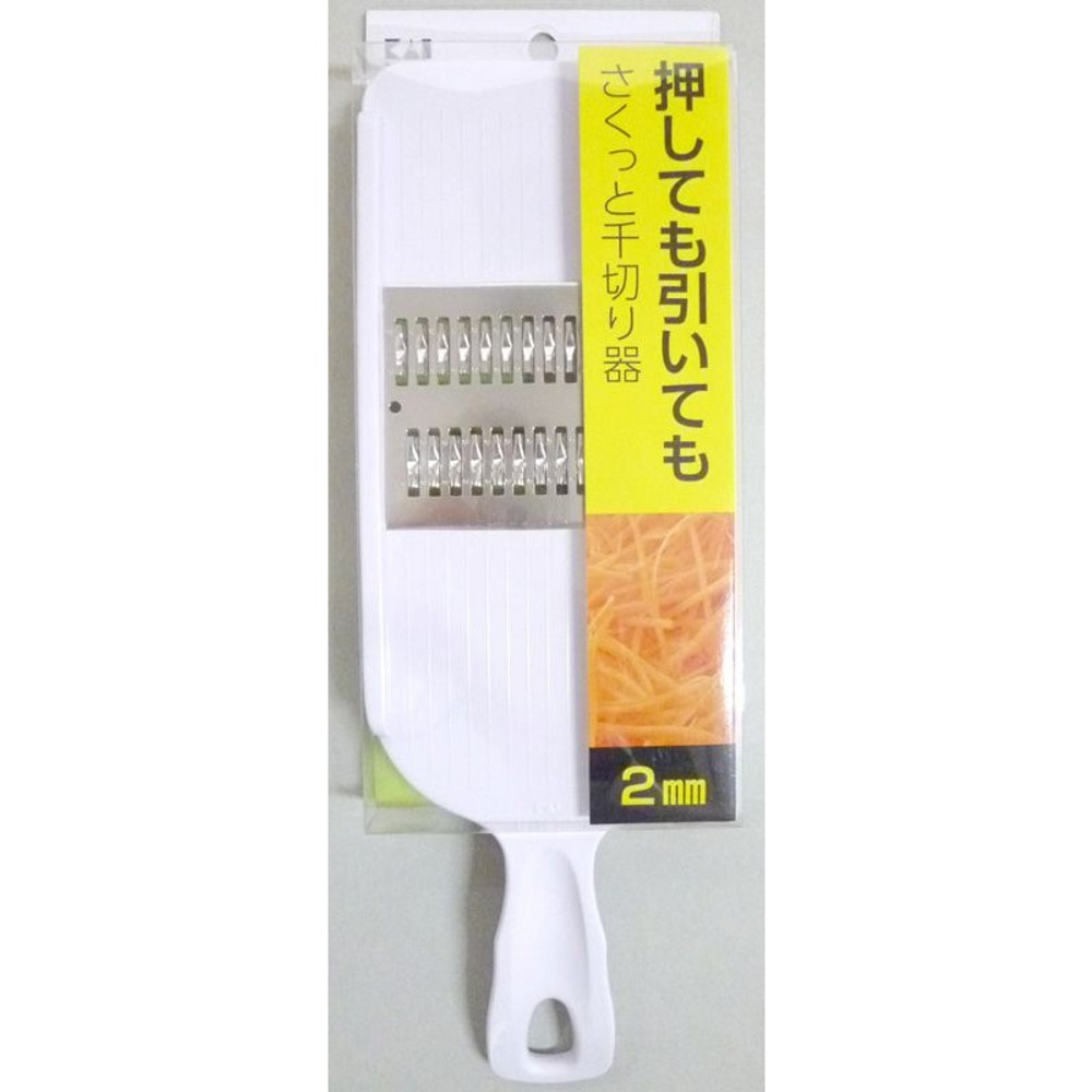 押しても引いても　さくっと千切り器, ホワイト, 千切り器