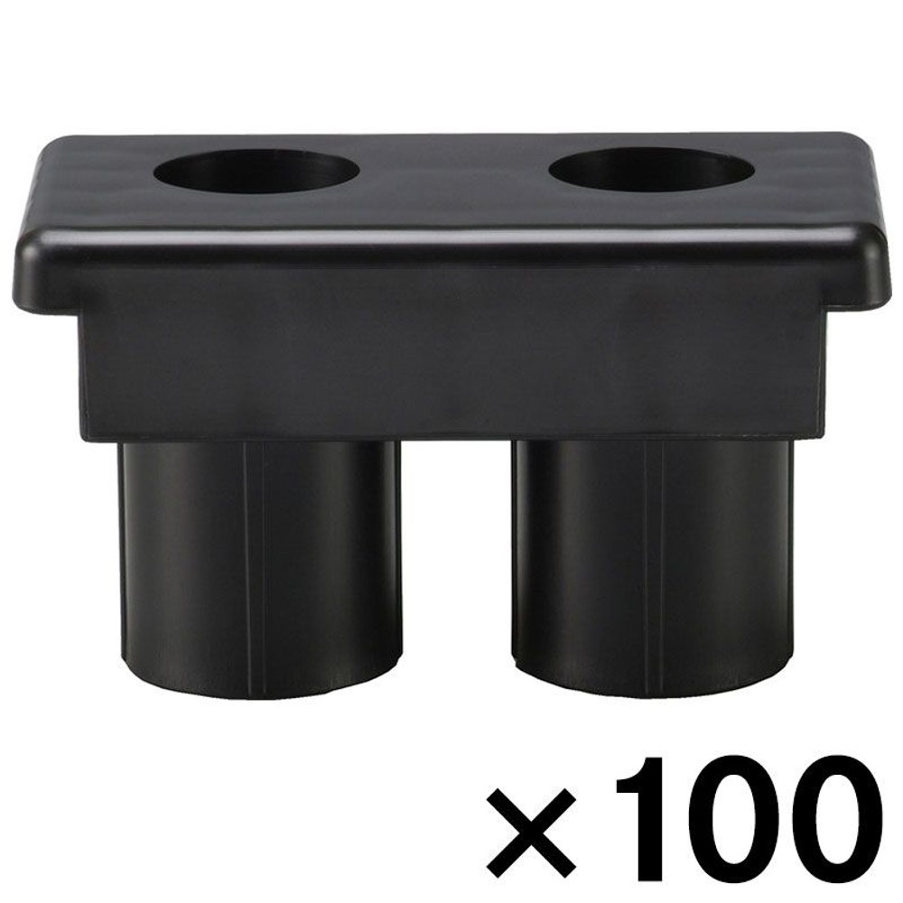 サンコー フェンスジョイントＳＴー2　黒 &times;100個セット【メーカー直送・代引不可】【法人限定】, ブラック, 100P