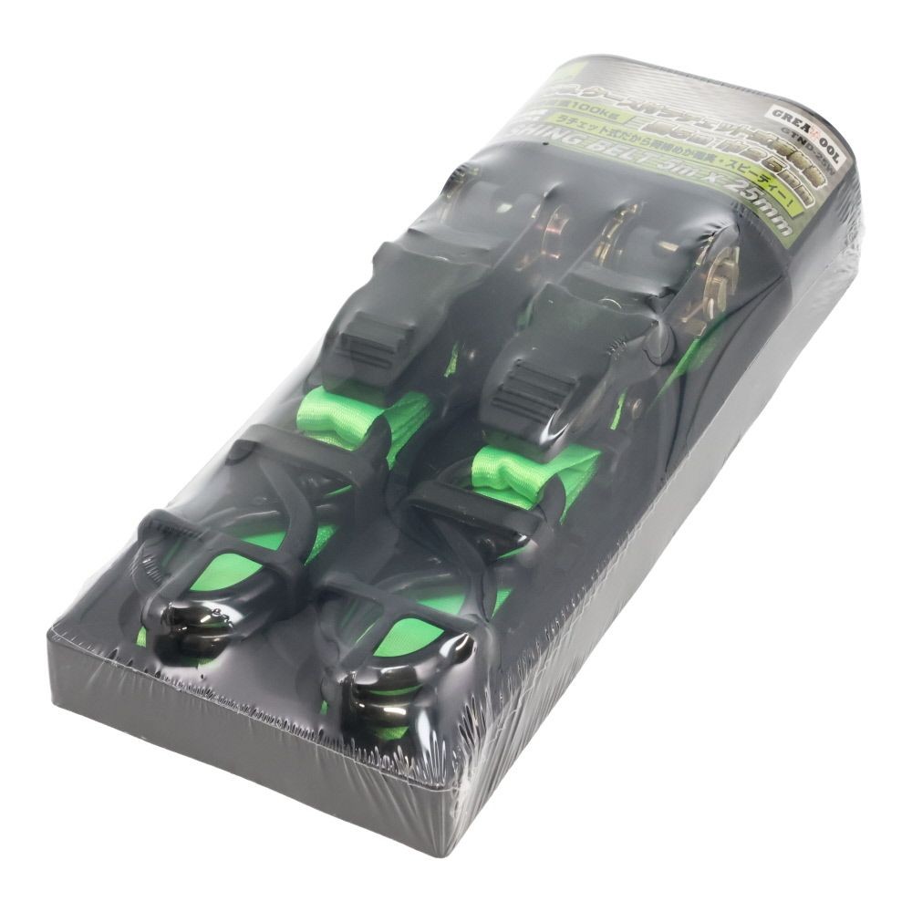 ＧＴ　ケース付ＲＨ式荷締機　ＧＴＮＤー２５Ｗ, ラチェット式, 25mm&times;5m 2個入