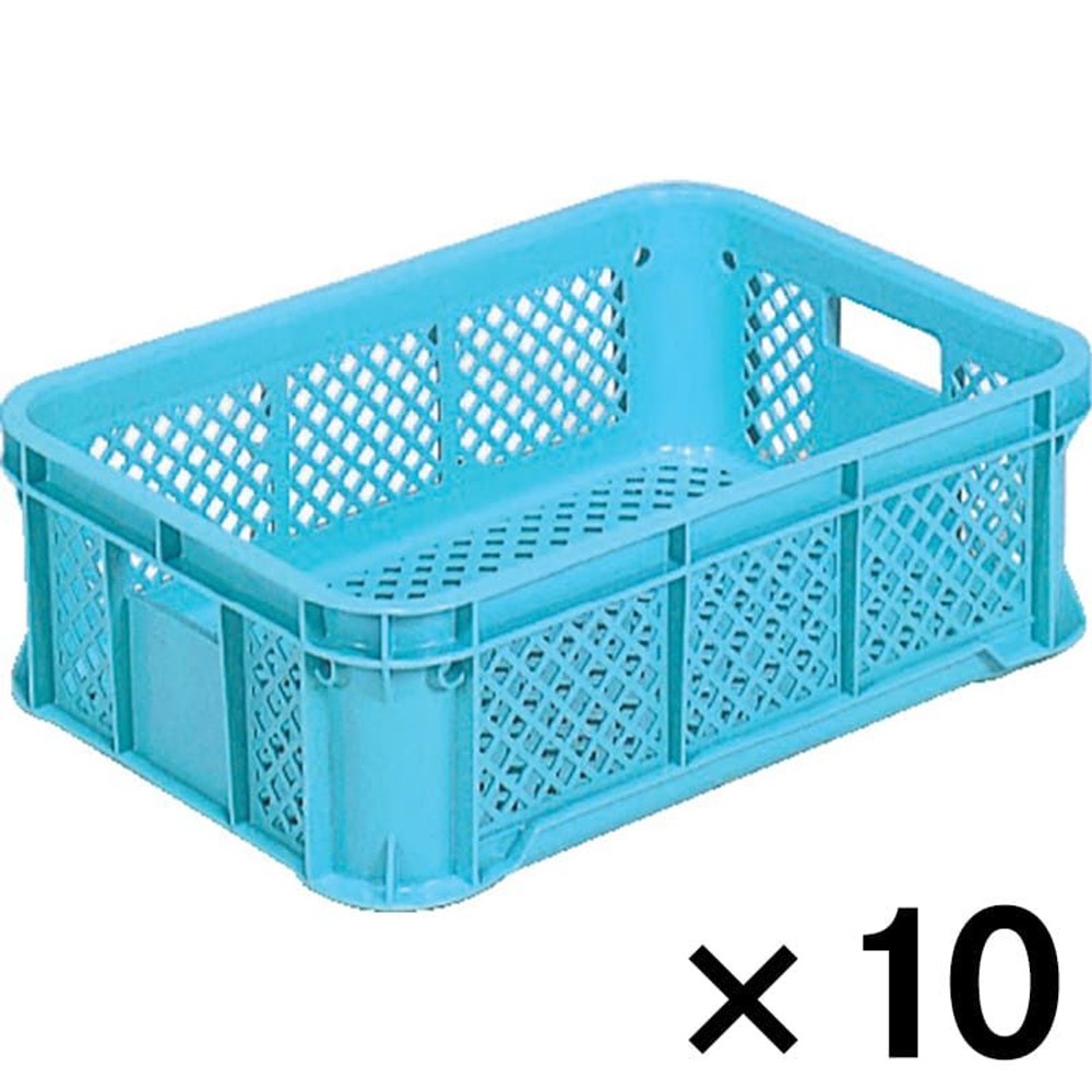 サンコー サンテナーＢ＃25　ライトブルー ×10個セット【メーカー直送・代引不可】【法人限定】, ライトブルー, 10P