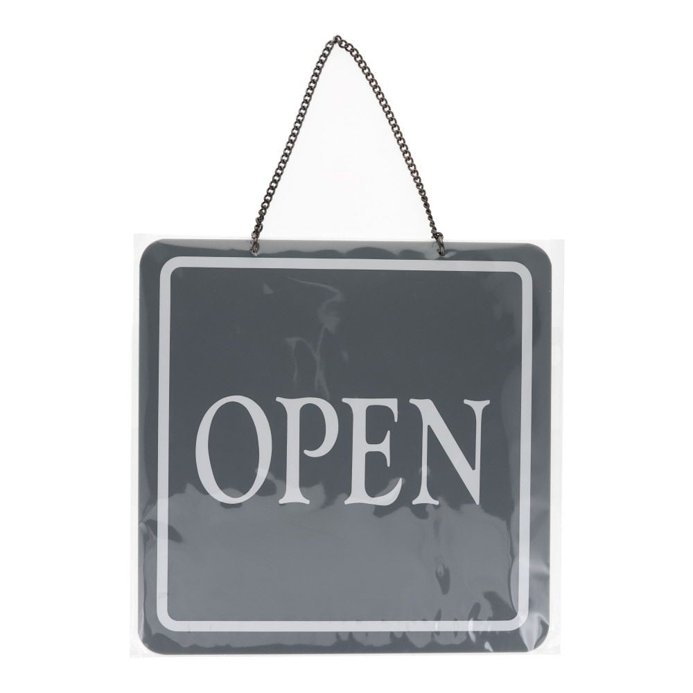 光　サインプレート　ＯＰＥＮーＣＬＯＳＥＤ　２００&times;２００ｍｍ, グレー, 1個入り