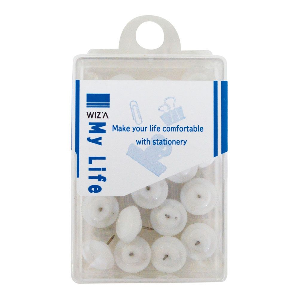 ウイザ WIZ'Aカラー画鋲　白20本入