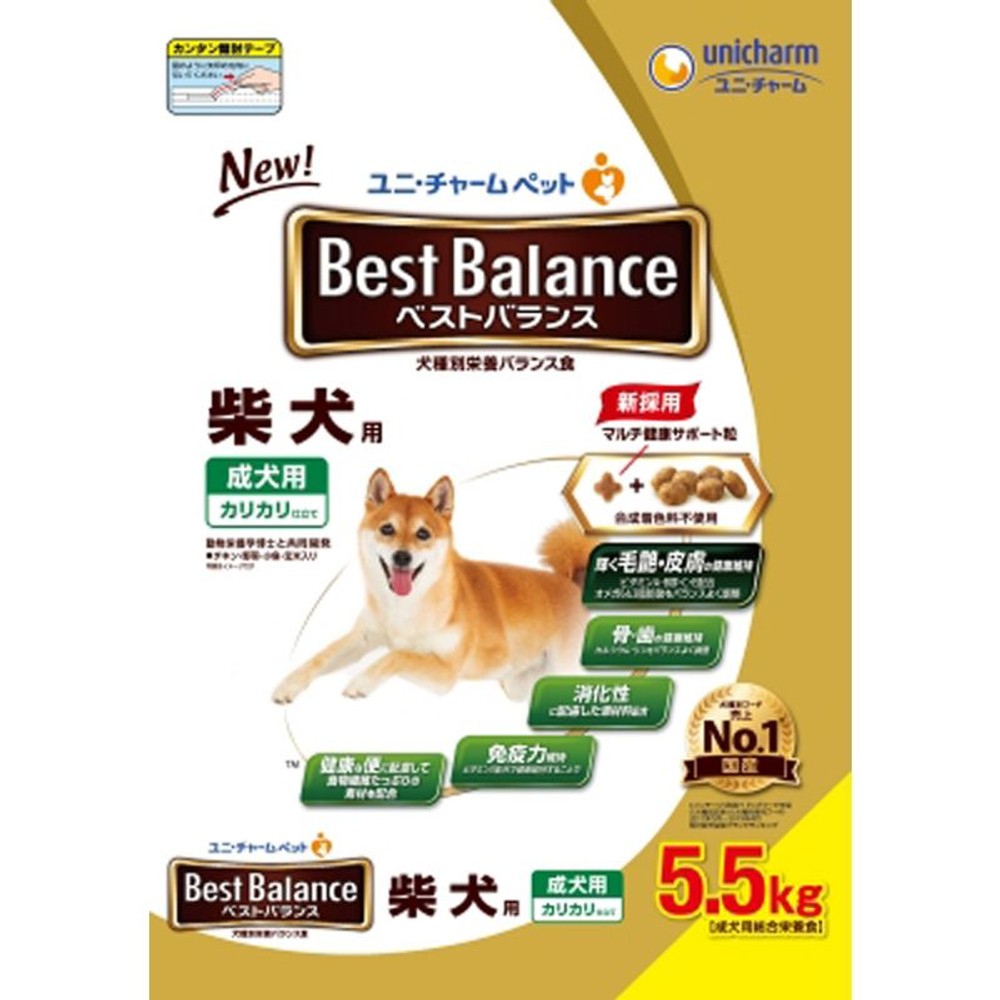 ユニチャーム　ベストバランスカリカリ柴犬用　5．5ｋｇ, 芝犬用, 5.5kg