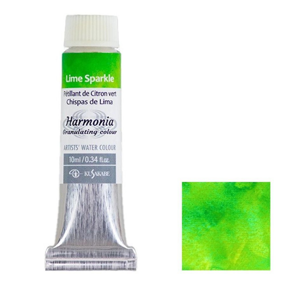 クサカベ ハルモニア 10ml 16 ライムスパークル 透明水彩絵具, 16 ライムスパークル, 10ml